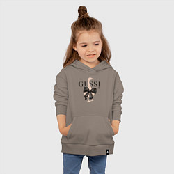 Толстовка детская хлопковая Гусси - бант, цвет: утренний латте — фото 2