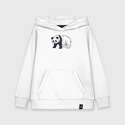 Детская толстовка-худи Панда медведь