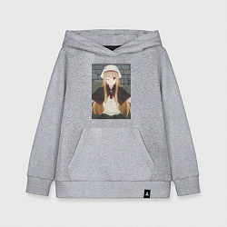 Детская толстовка-худи Волчица и пряности Холо в платке