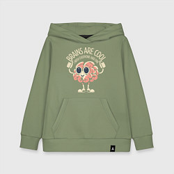 Детская толстовка-худи Мозги - это круто