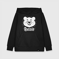 Детская толстовка-худи Россия и медведь