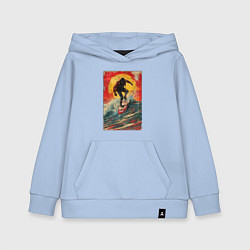 Детская толстовка-худи Сёрфингист на волне