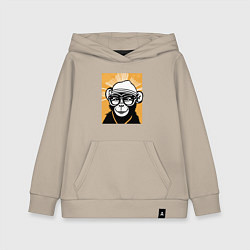 Детская толстовка-худи Обезьяна и очки