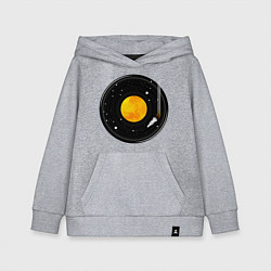 Толстовка детская хлопковая Космос в виде виниловой пластинки, цвет: меланж