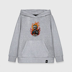 Детская толстовка-худи Скелет рок музыкант