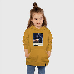 Толстовка детская хлопковая Mercedes-benz автомобиль ретро, цвет: горчичный — фото 2
