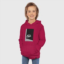 Толстовка детская хлопковая Porsche 911 легендарный автомобиль, цвет: маджента — фото 2