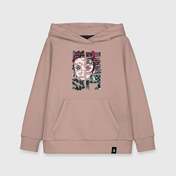 Детская толстовка-худи Тандзиро иероглифы Клинок рассекающий демонов