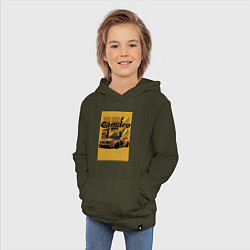 Толстовка детская хлопковая Chevrolet Camaro авто, цвет: хаки — фото 2