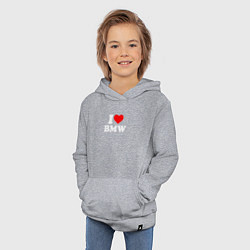Толстовка детская хлопковая I love my BMW, цвет: меланж — фото 2