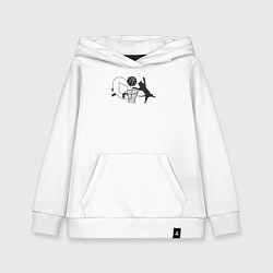 Детская толстовка-худи Баскетбольный кот