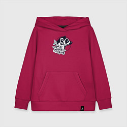 Детская толстовка-худи Лемур в цветах