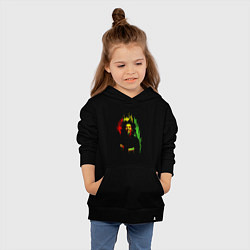 Толстовка детская хлопковая Bob Marley vibe, цвет: черный — фото 2