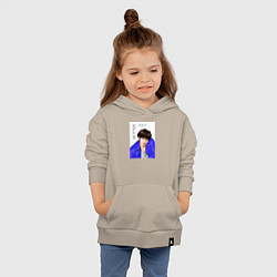 Толстовка детская хлопковая Мин юнги масло, цвет: миндальный — фото 2