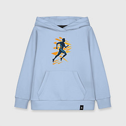 Детская толстовка-худи Бегущий человек спорт бег