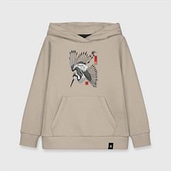 Детская толстовка-худи Традиционный японский журавль