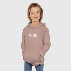 Толстовка детская хлопковая Depeche Mode - Mute Records, цвет: пыльно-розовый — фото 2