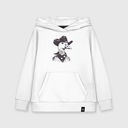 Детская толстовка-худи Гусь ковбой