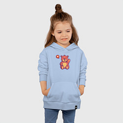 Толстовка детская хлопковая Lovely bear, цвет: мягкое небо — фото 2