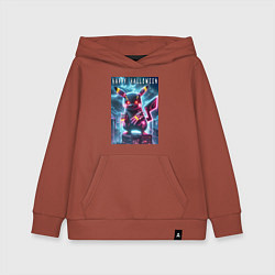 Детская толстовка-худи Pikachu with a cyber claws - halloween