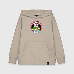 Детская толстовка-худи Рамен и панда
