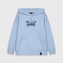 Детская толстовка-худи Забавный голубь на диване