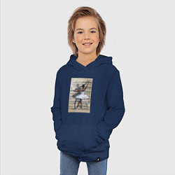 Толстовка детская хлопковая Балет ноты, цвет: тёмно-синий — фото 2