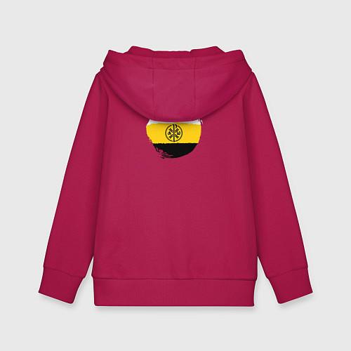 Детская толстовка-худи Сокрушу пред ним врагов его КЦК белый на узорном ф / Маджента – фото 2