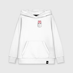 Детская толстовка-худи Розовый поросенок в кармане