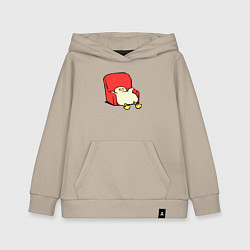 Детская толстовка-худи Толстая утка в кресле