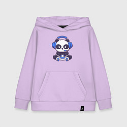 Детская толстовка-худи Панда с джойстиком