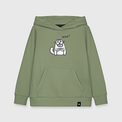 Детская толстовка-худи Котик вау