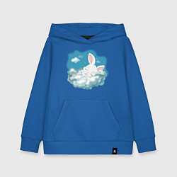 Детская толстовка-худи Зайчик спит на облаках