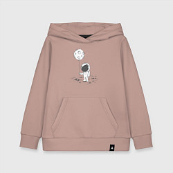 Детская толстовка-худи Космонавт и лунный шарик