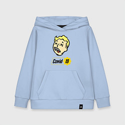 Толстовка детская хлопковая Vault boy - covid 19, цвет: мягкое небо