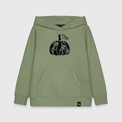 Детская толстовка-худи Скелеты в тыкве