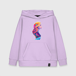 Детская толстовка-худи Космос девушка профиль