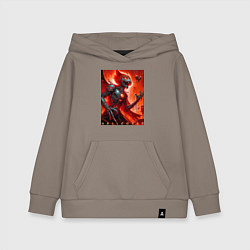 Детская толстовка-худи Кибер кошка ведьма - хэллоуин