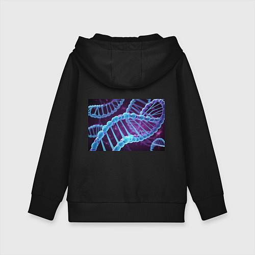 Детская толстовка-худи Неон ДНК / Черный – фото 2