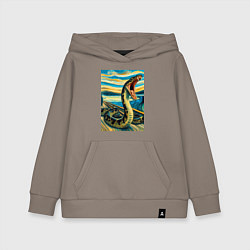 Детская толстовка-худи Анаконда кричит на картине Эдварда Мунка - мем иск