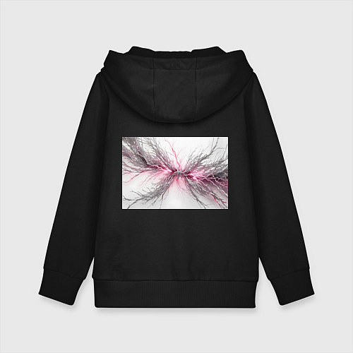 Детская толстовка-худи Электрическое сплетение / Черный – фото 2