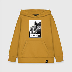 Толстовка детская хлопковая Limp Bizkit all, цвет: горчичный