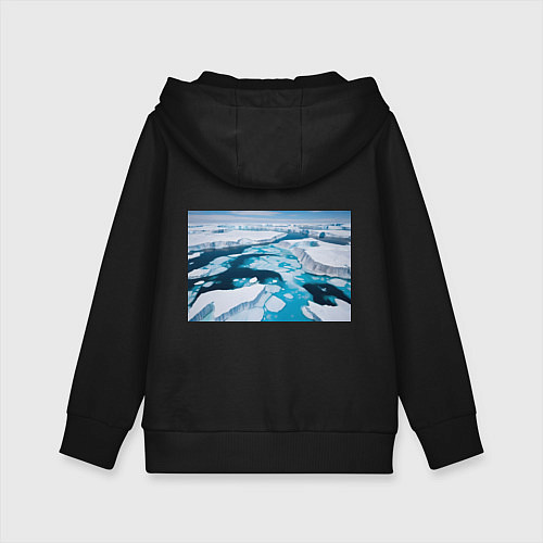 Детская толстовка-худи Арктический лед / Черный – фото 2