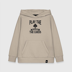 Детская толстовка-худи Играй с игроком а не с картами