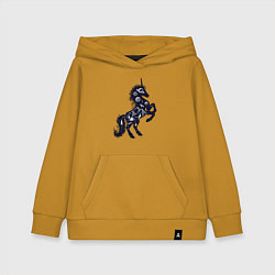 Детская толстовка-худи Космический единорог на природе