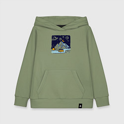 Детская толстовка-худи Космическая дорога в горах