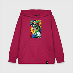 Детская толстовка-худи Girl witch - pop art