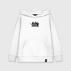 Толстовка детская хлопковая Ведьмак 3 дикая охота лого, цвет: белый