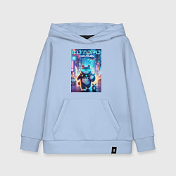 Детская толстовка-худи Которо в неоновом городе - мем