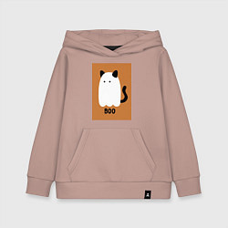 Детская толстовка-худи Котик-призрак на хэллоуин
